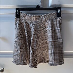 Plaid Tan Women's Skirt